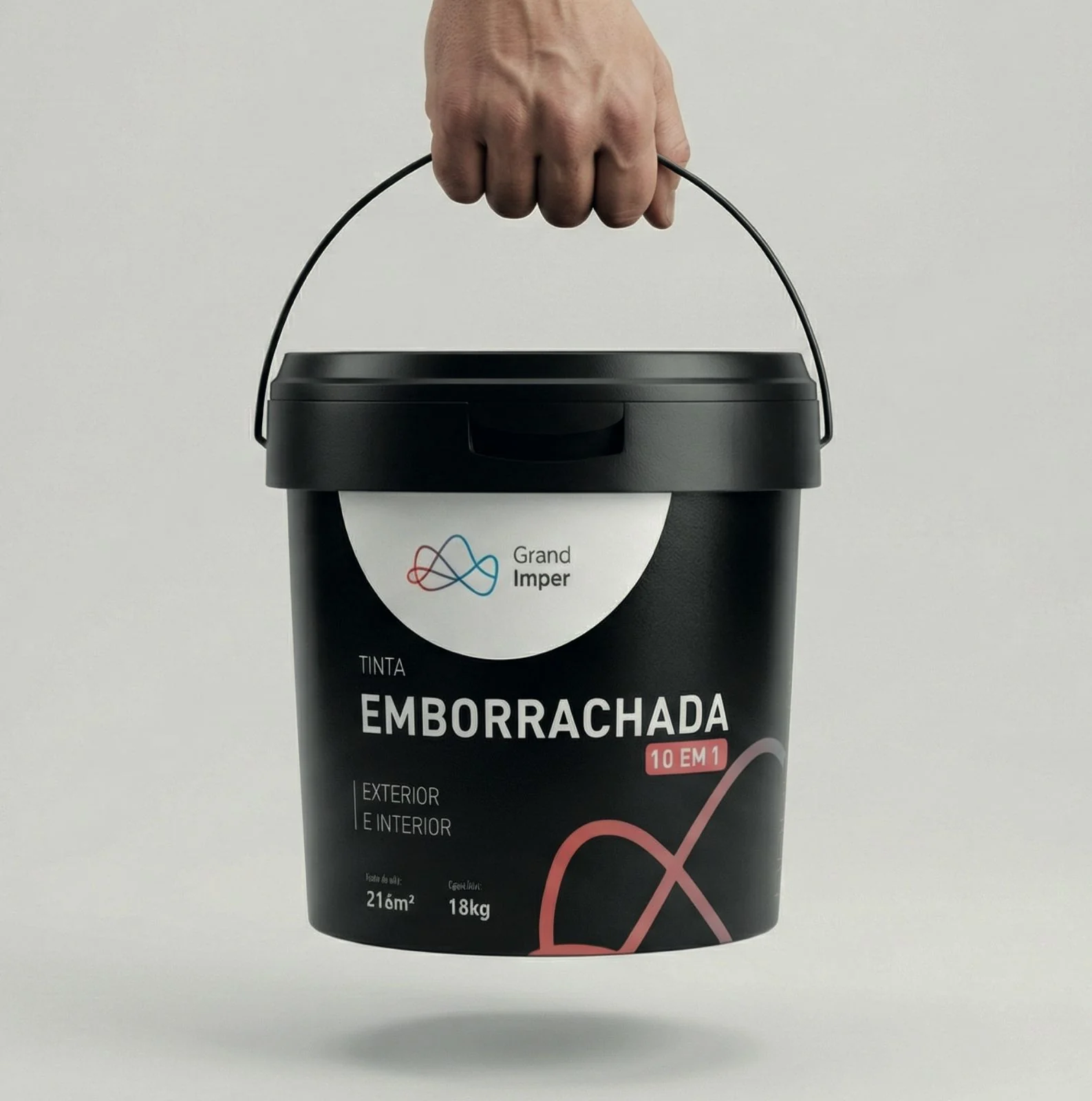 Design de embalagem para a tinta emborrachada Grand Imper