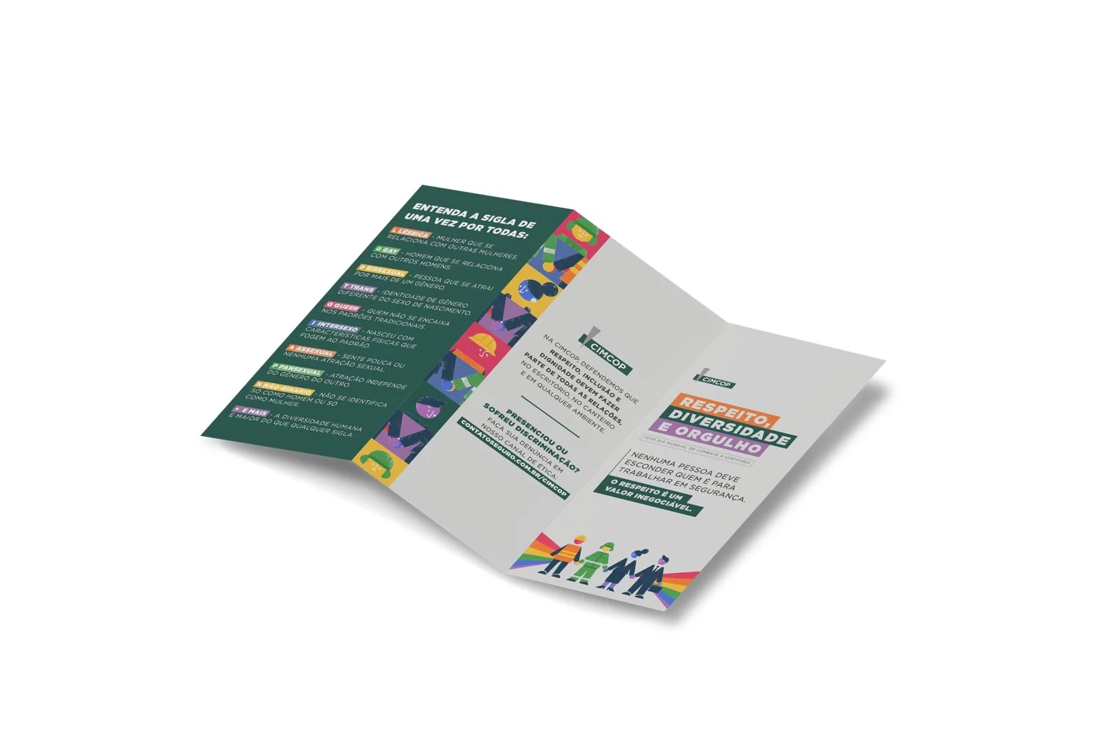 Material impresso CIMCOP sobre diversidade